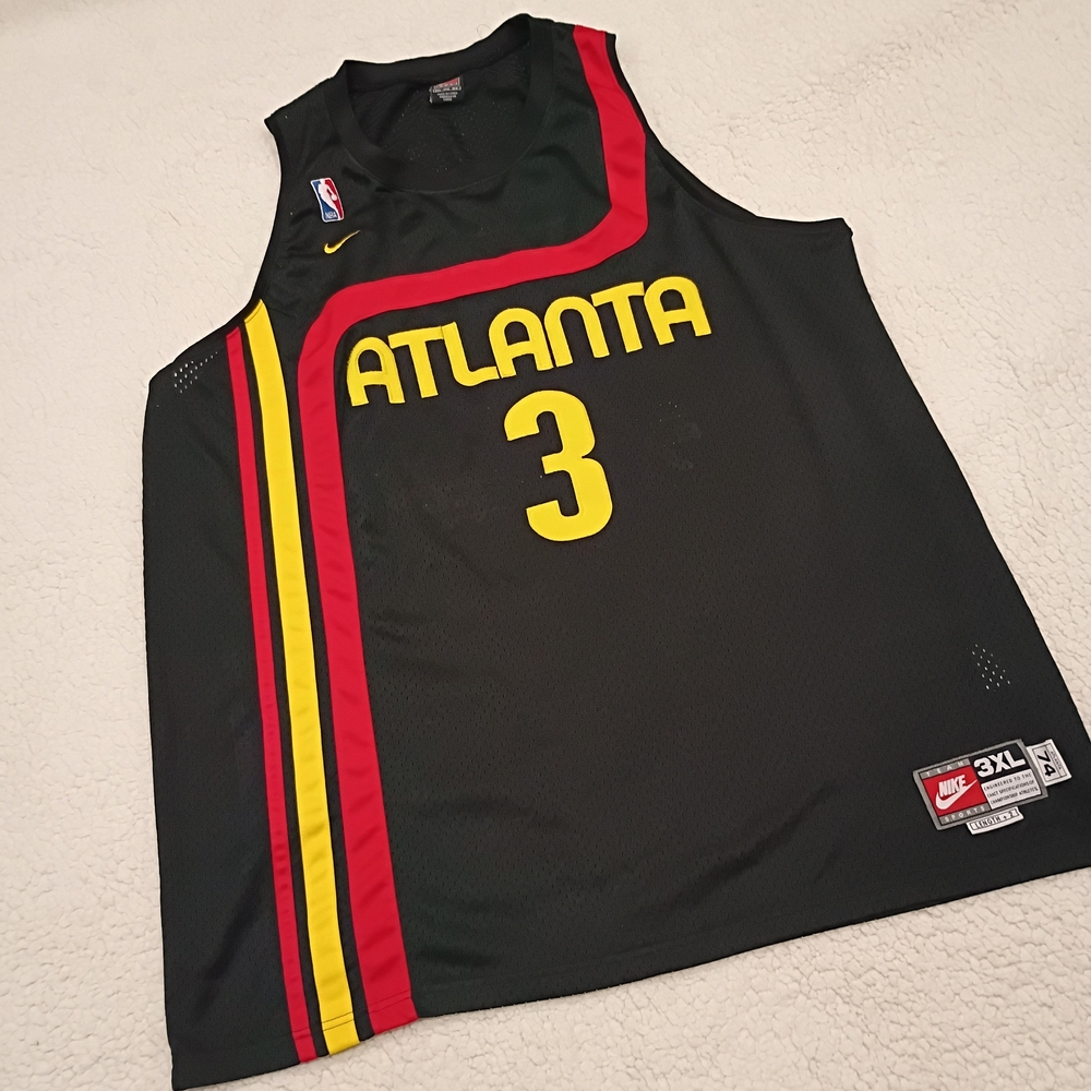 Nike Classic Atlanta Hawks Shareef Abdur-Rahim #3 Throwback Jersey - Picture 2 of 7